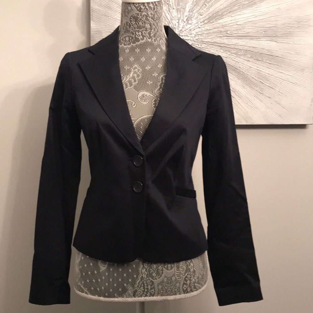 Navy Blue Pinstripe Suiting Jacket